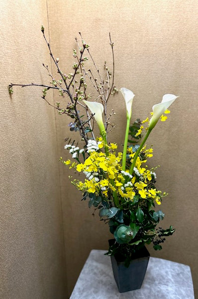 黄色パープル系花束 – shinoharaya