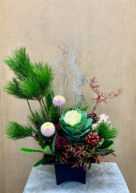 正月アレンジ　翠